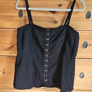 Torrid Black Camisole with Button Detail